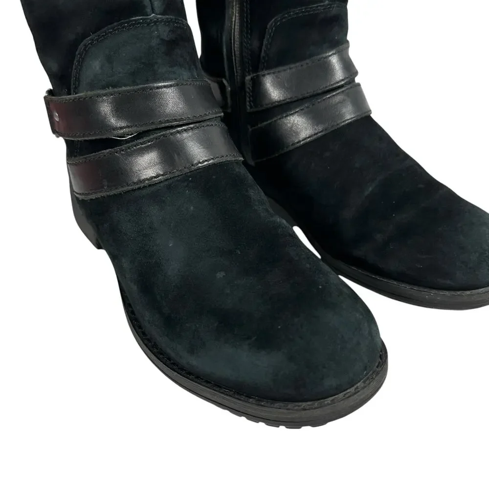 The‎ North Face Bridgeton Tall Riding Boot Black Suede Quilted Lining Wmn Sz 7
